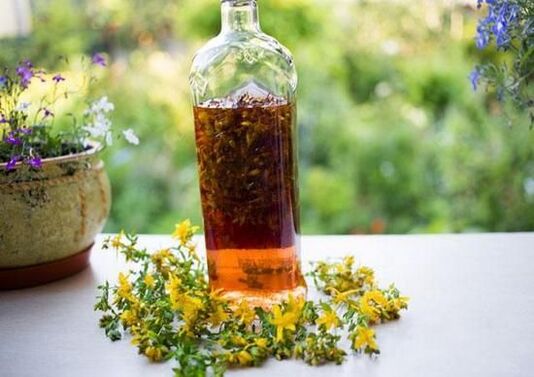 tincture of St. John's wort to increase potency